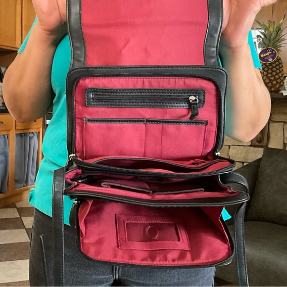 Black Leather Crossbody Bag - Picture 6 of 6